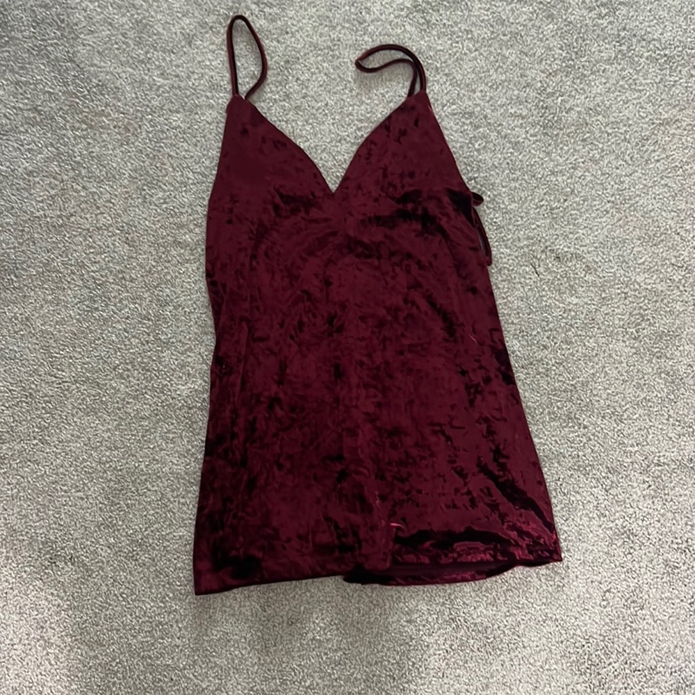 Dark red velvet tank top dress. Worn once. From Tobi. Size medium